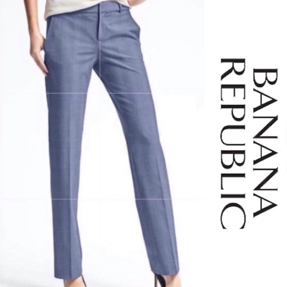 Banana Republic Blue Linen Dress Pants 32 Long